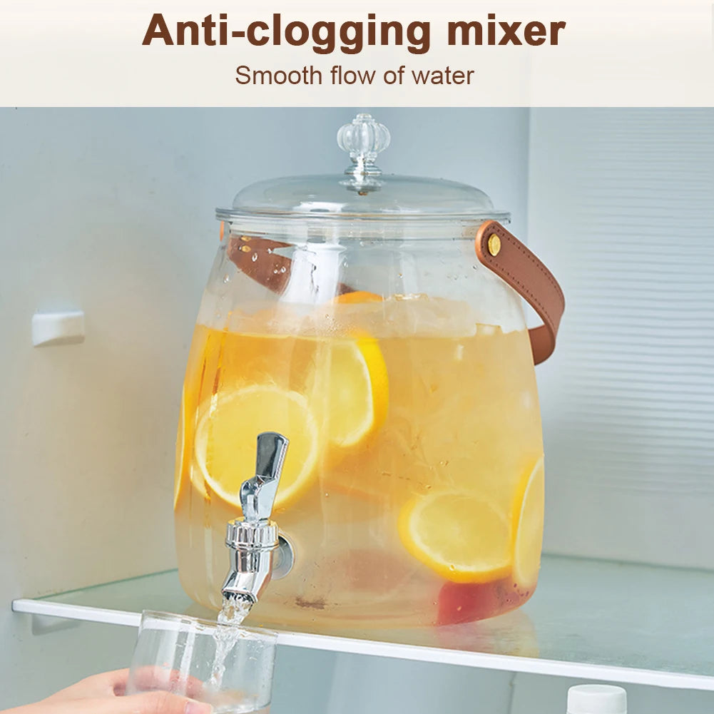 PET Beverage Dispenser With Stainless Steel Spigot For Bar And Home