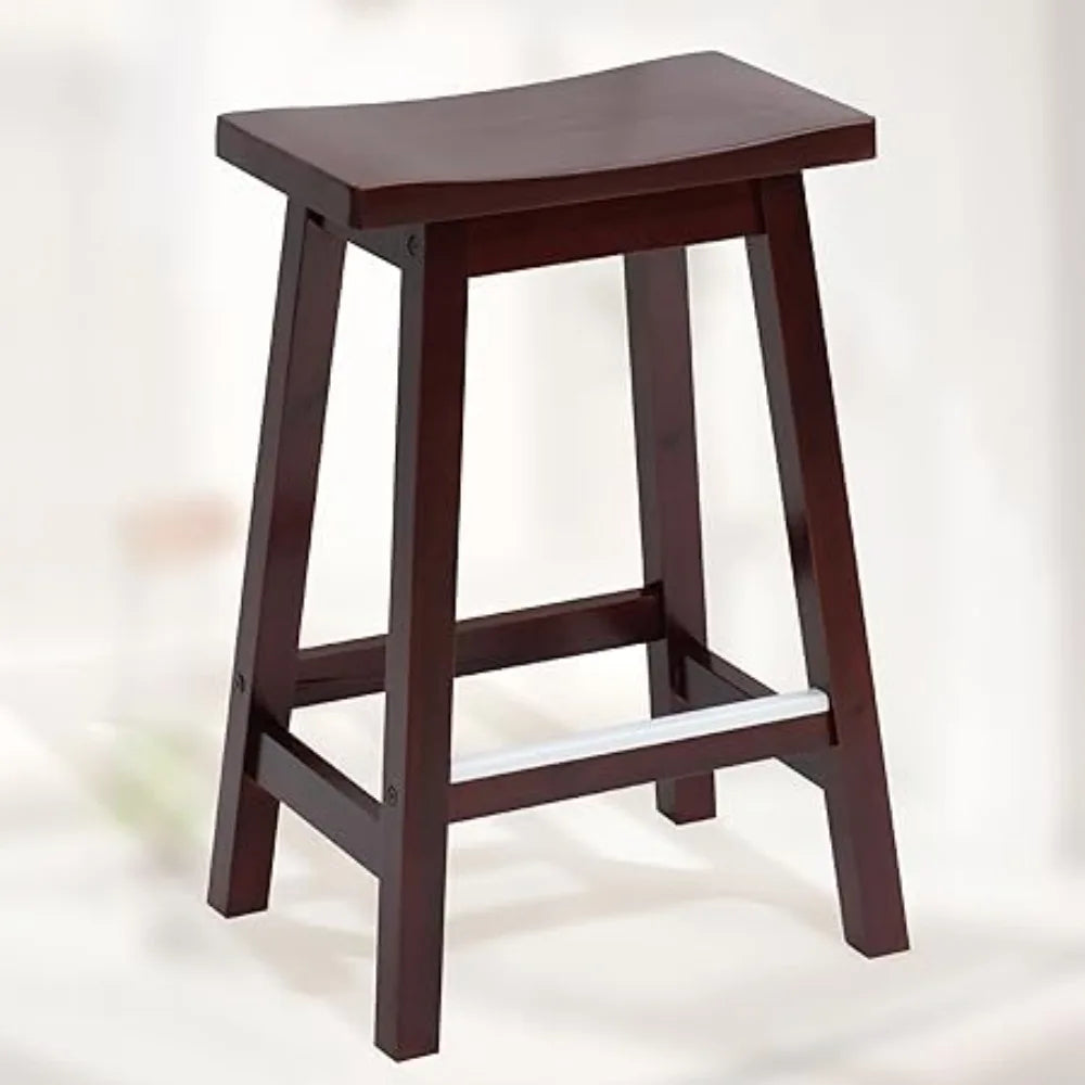 Solid Wood Counter Bar Stools Set Of 2 For Kitchen