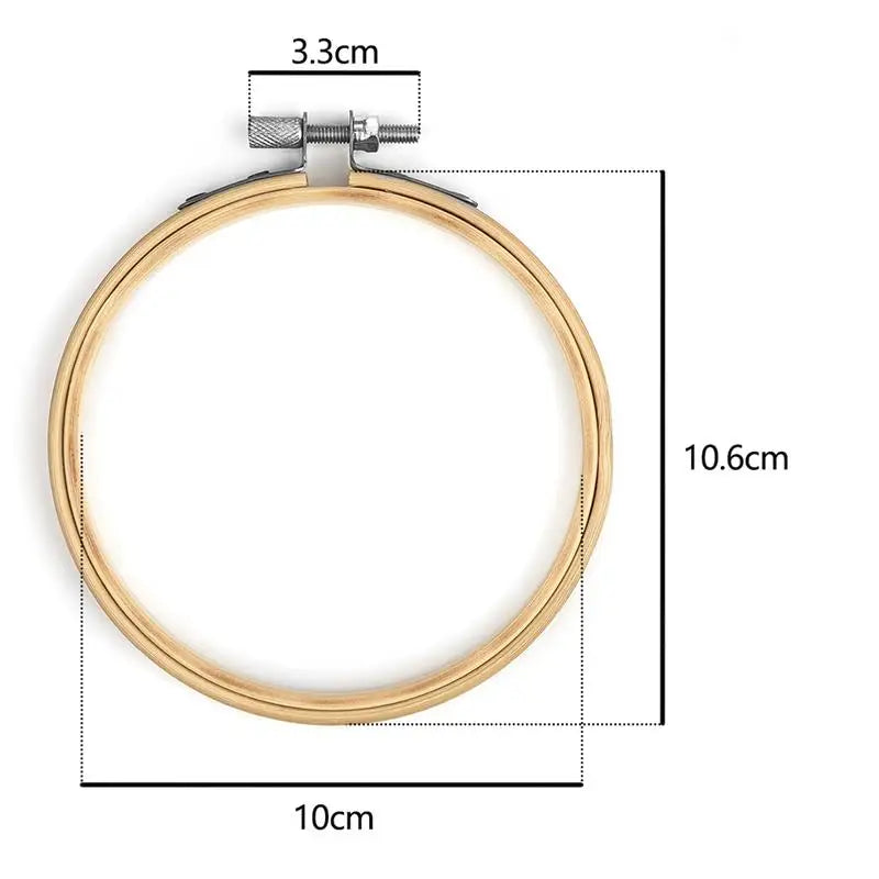 Wooden Embroidery Hoops Set Bamboo Frames For DIY Cross Stitch