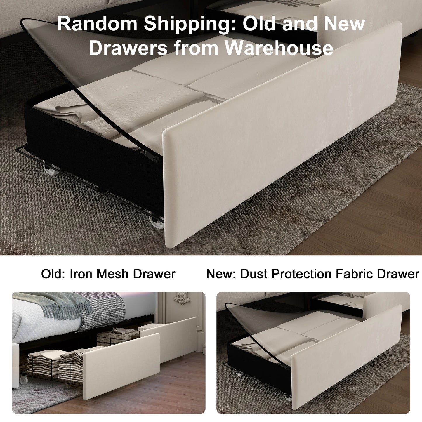 GEGOFORU Queen LED Bed Frame With Galaxy Projector Bluetooth Speaker USB Ports