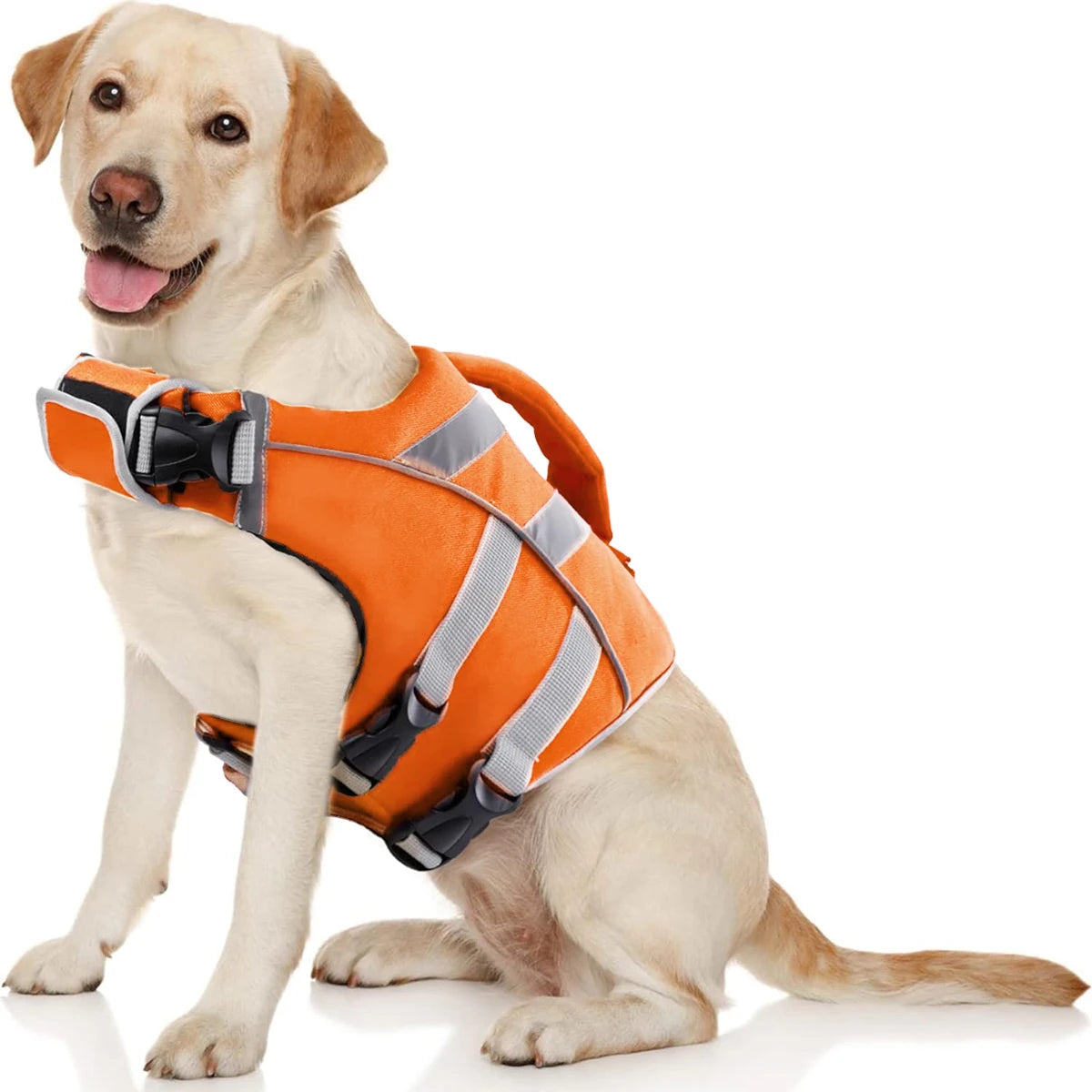 Waterproof Polyester Dog Life Jacket With Reflective Stripes For Safety