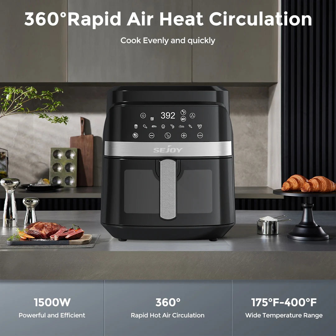Sejoy 8 in 1 Air Fryer Oven Oilless Cooker Roasting