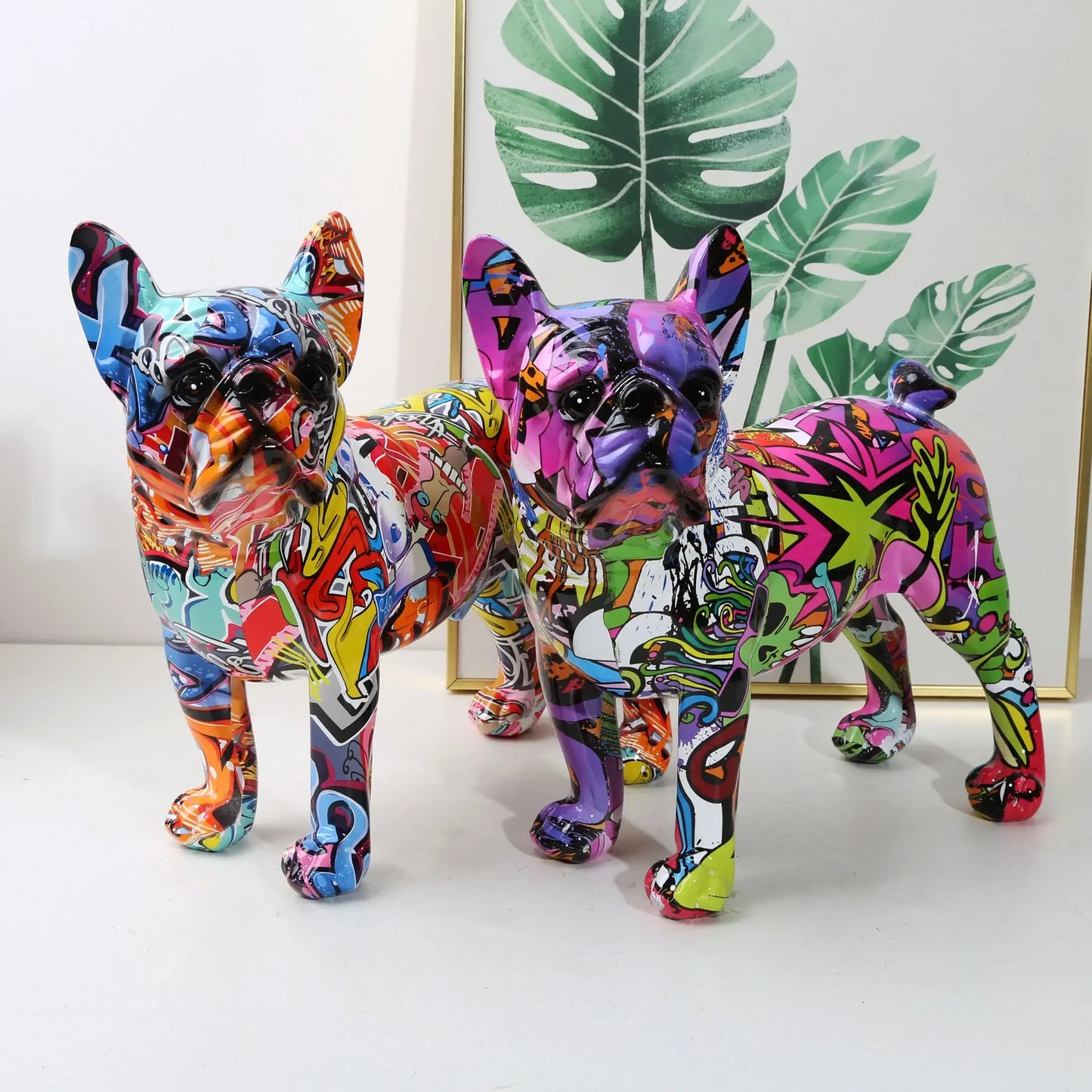 ChunRan Li89 French Bulldog Resin Art Sculpture For Home Decor