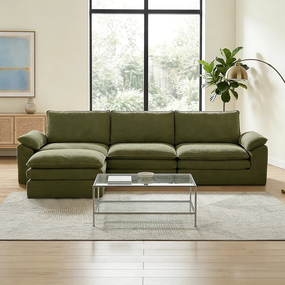 YQzyphyna Modern Cloud Modular Sofa With Memory Foam And Pillows