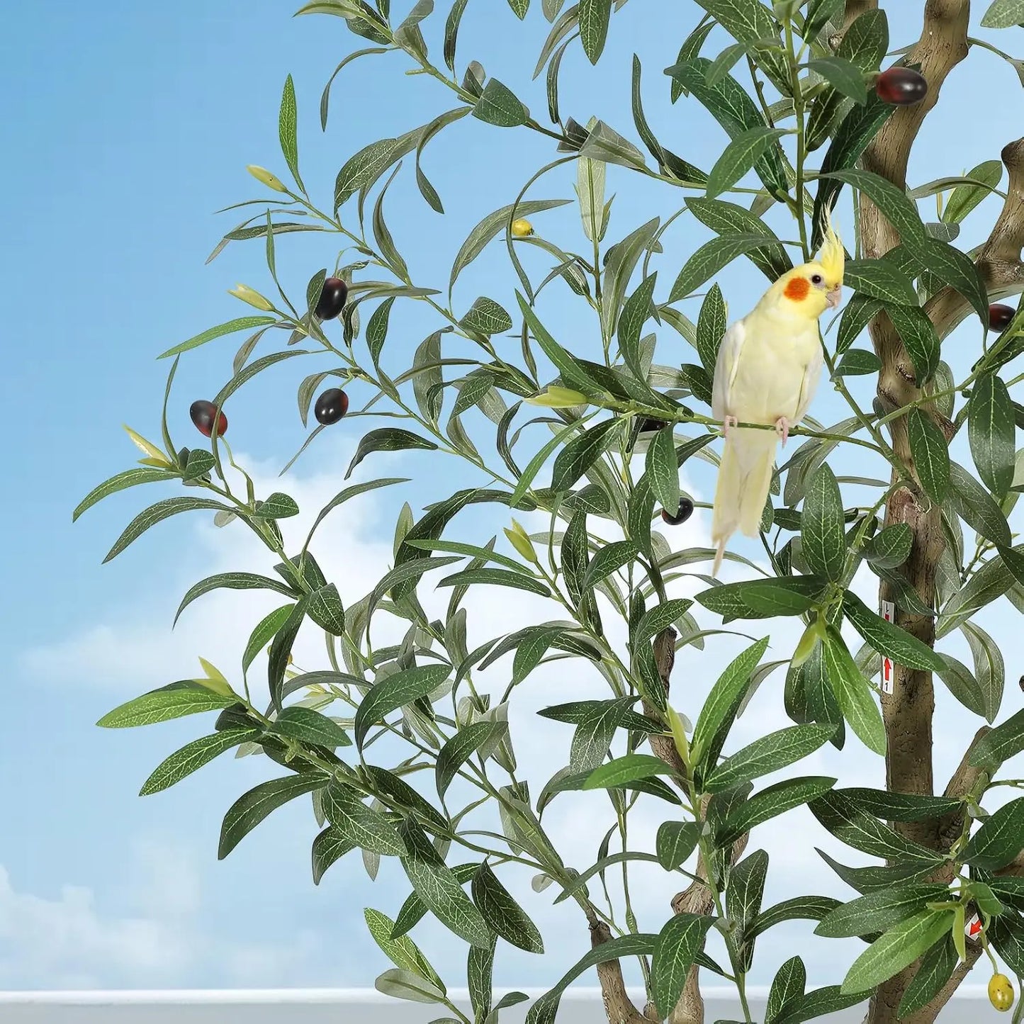 HiMISS Olive Trees Artificial Indoor Faux Silk Plant In Pot