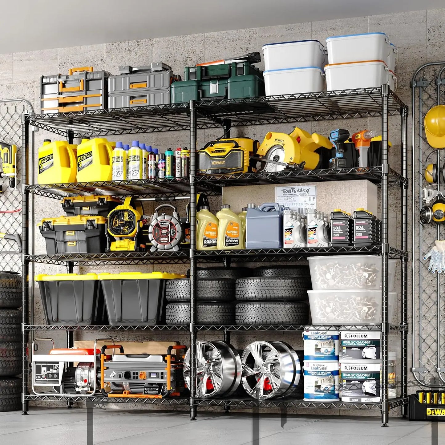 TWISTER.CK Heavy Duty 5 Tier Metal Shelving Unit For Kitchen Garage