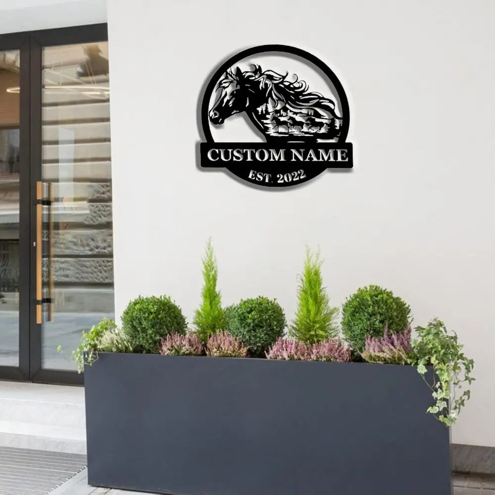 Custom Metal Wall Art House Name Address Zodiac Sign