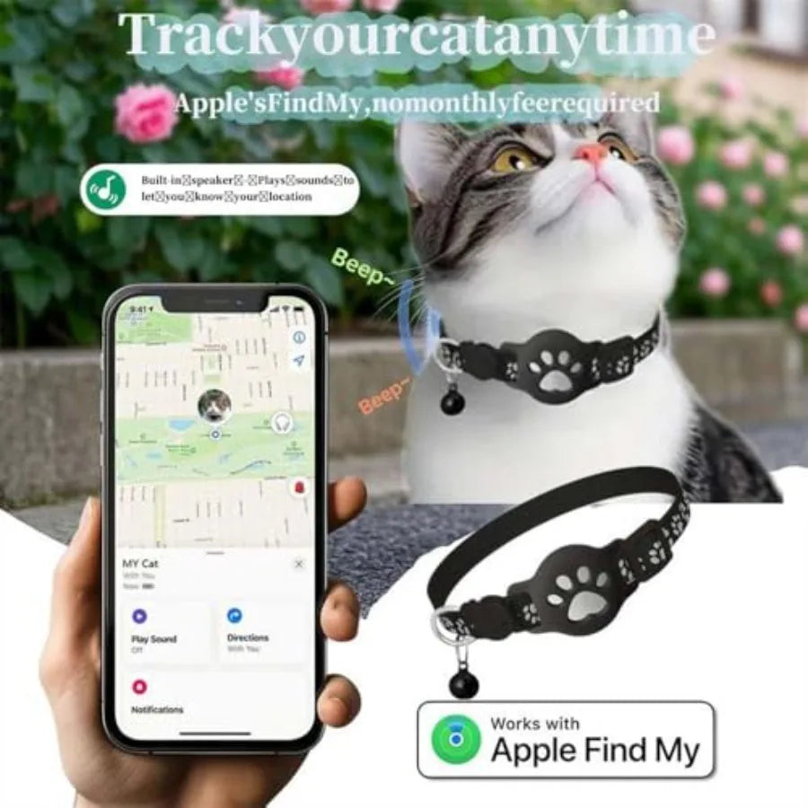 GPS Pet Tracker Collar for Cats and Small Dogs Lightweight Waterproof