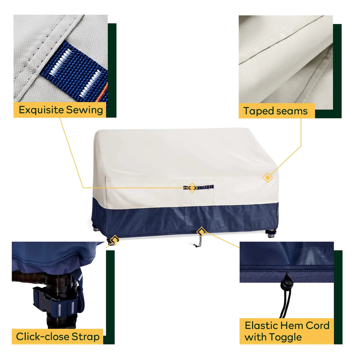 Heavy Duty Waterproof Patio Loveseat Sofa Cover Protector