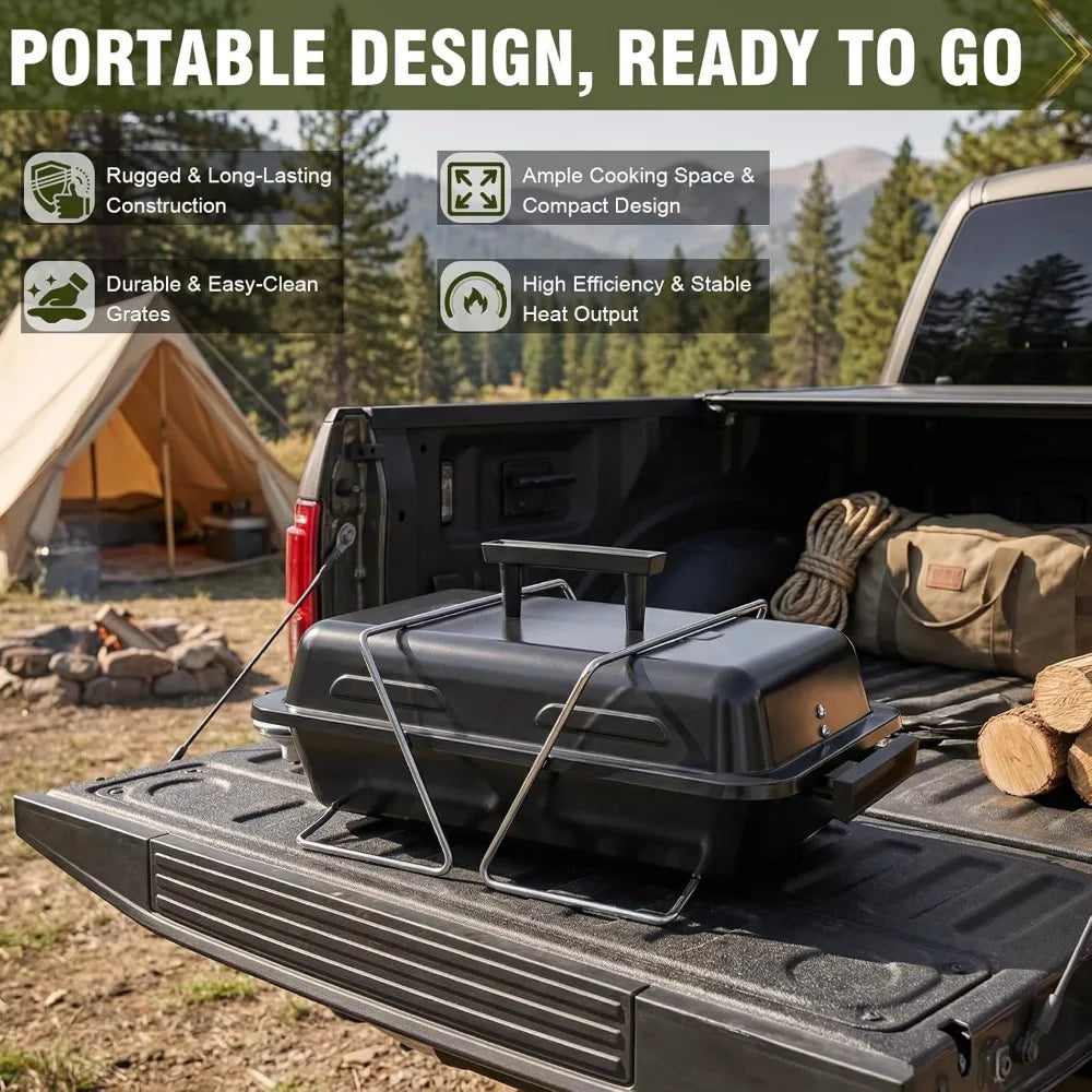 NBVCX Portable 2in1 Propane Grill With Foldable Legs