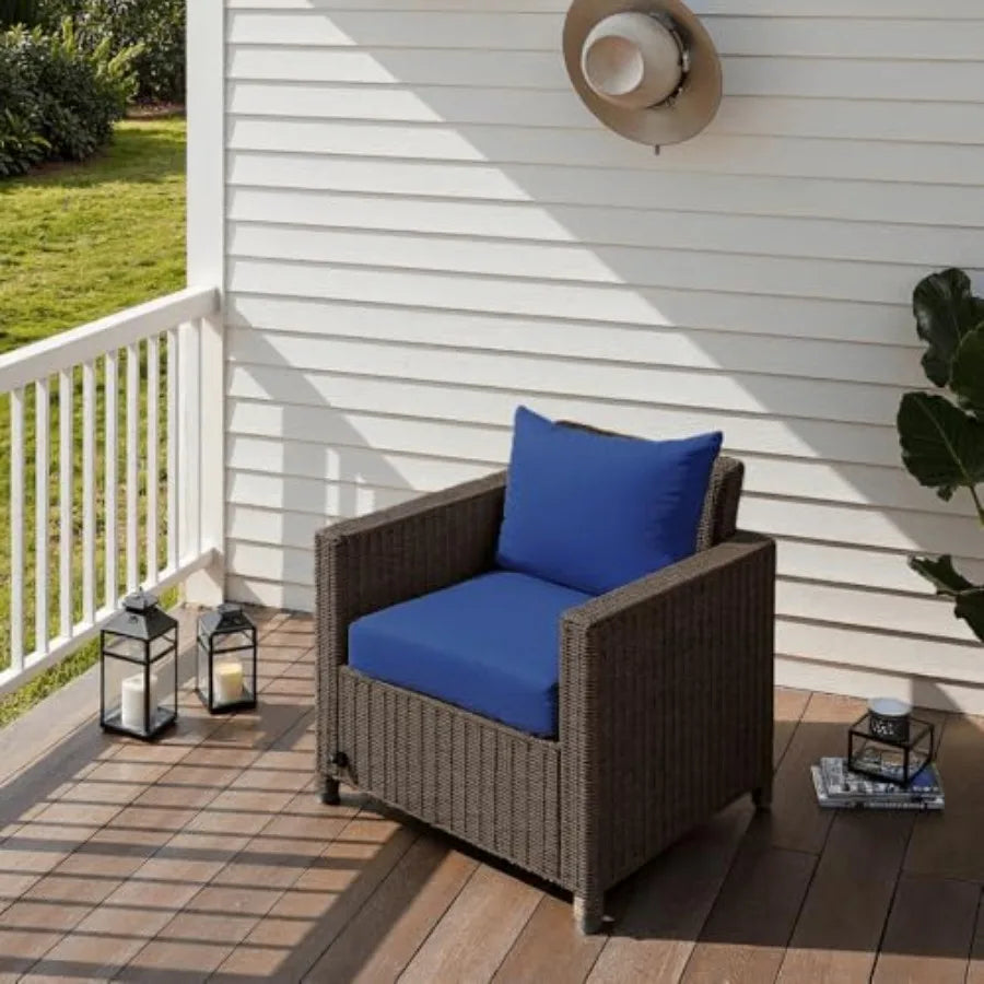 Outdoor Patio Seat Cushions Waterproof Fade Resistant With Removable Cover