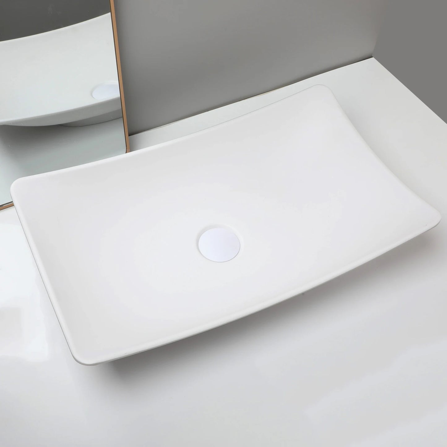 Mekkhalaa Stone Resin Above Counter Bathroom Vessel Sink