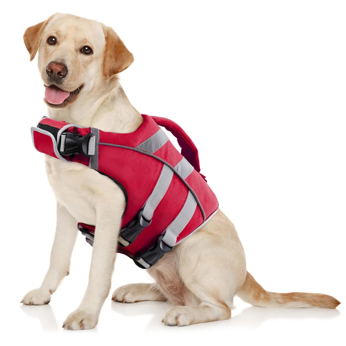 Waterproof Polyester Dog Life Jacket With Reflective Stripes For Safety