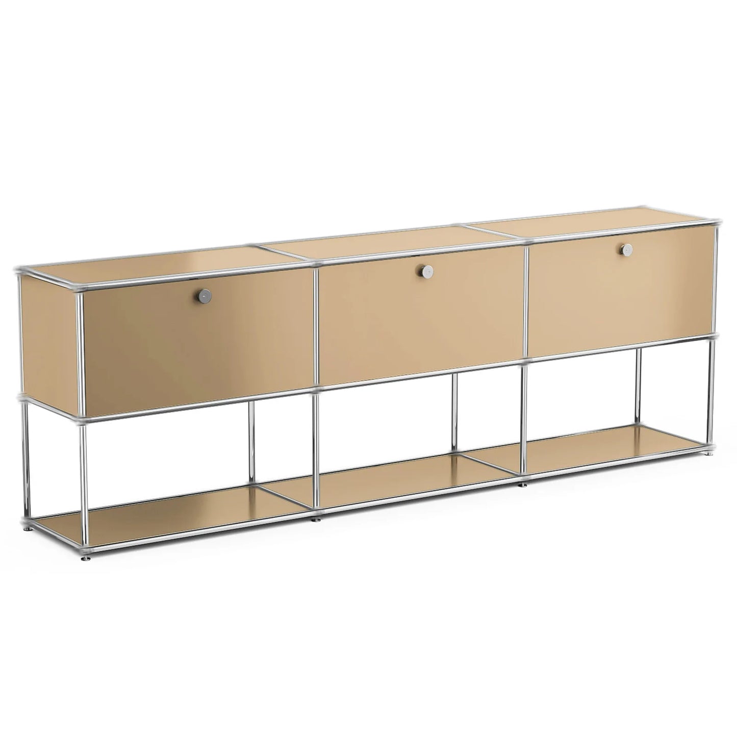 Metal Storage Cabinet TV Stand for Living Room and Office