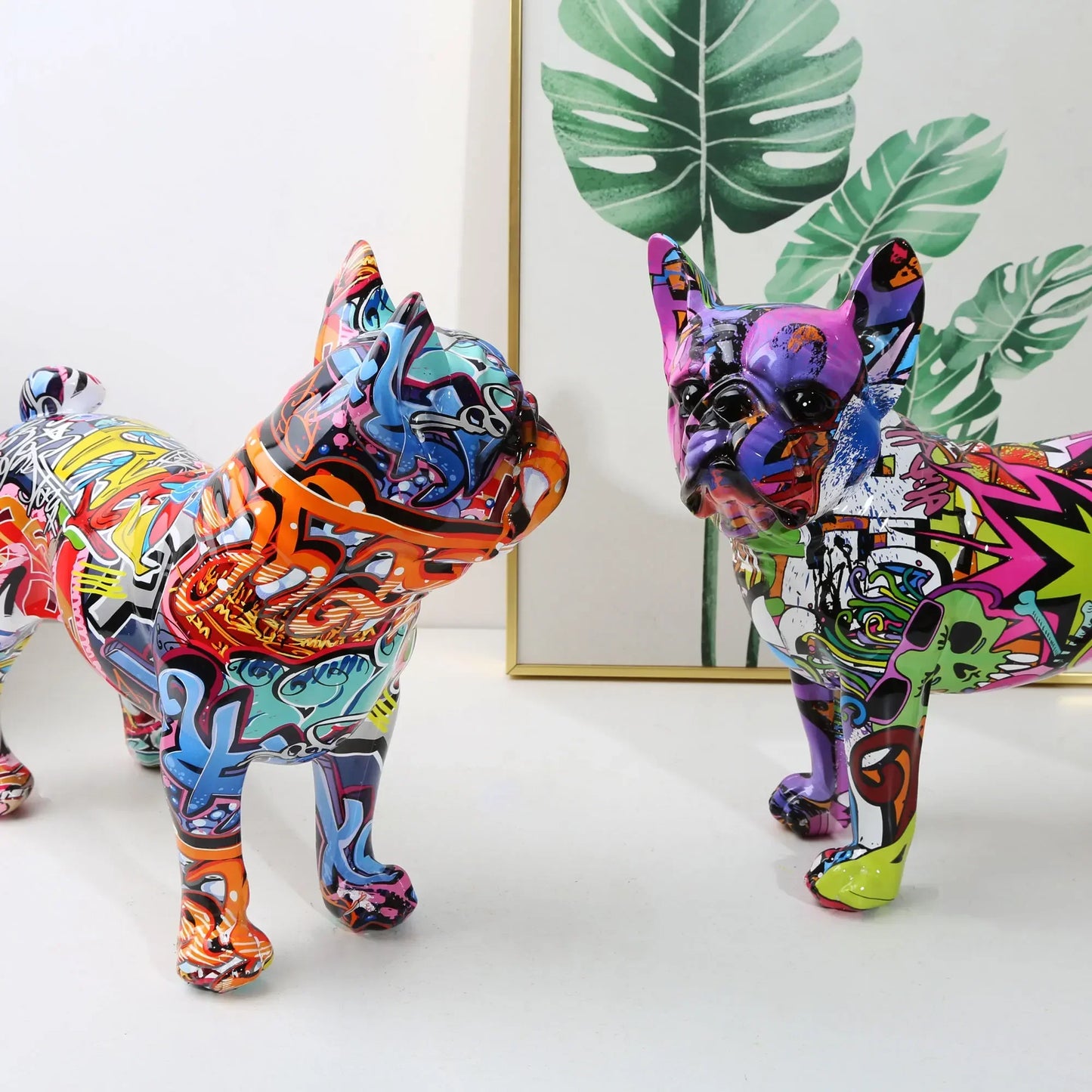ChunRan Li89 French Bulldog Resin Art Sculpture For Home Decor