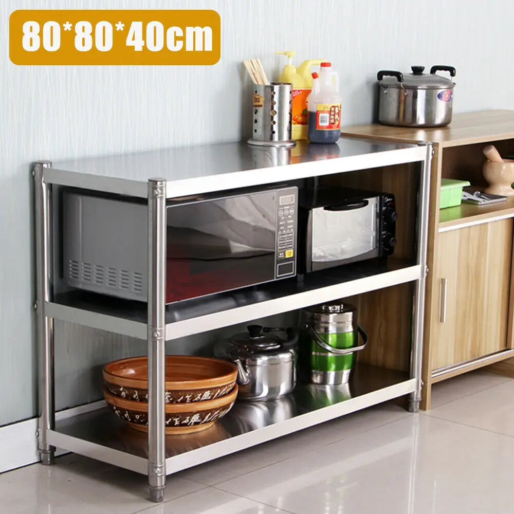 Stainless Steel Heavy Duty Storage Shelving Rack For Kitchens