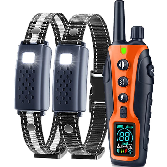 Electric Dog Training Collar With Remote Control Waterproof Beep Vibration Shock