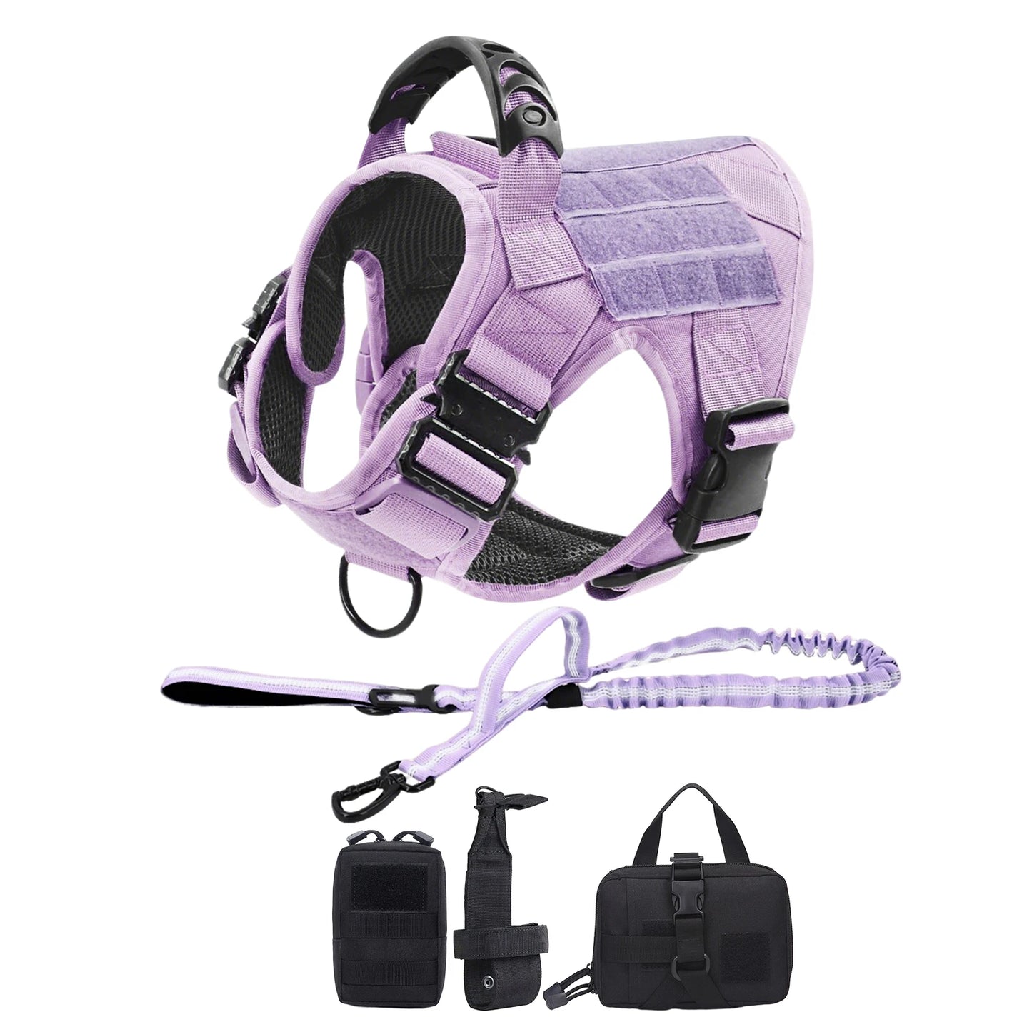 Military Camouflage Dog Harness Nylon Adjustable Vest For Training