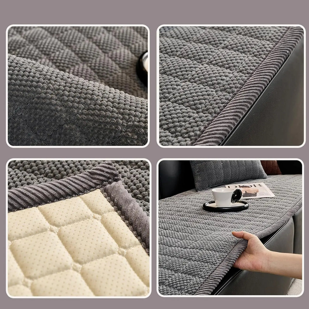 Thickened Corduroy Sofa Cover With Anti Skid Universal Fit