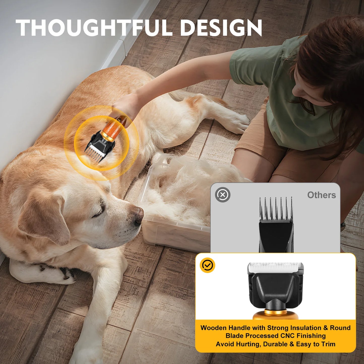 Bymaocar Electric Pet Clipper 55W Professional Corded Dog Shears