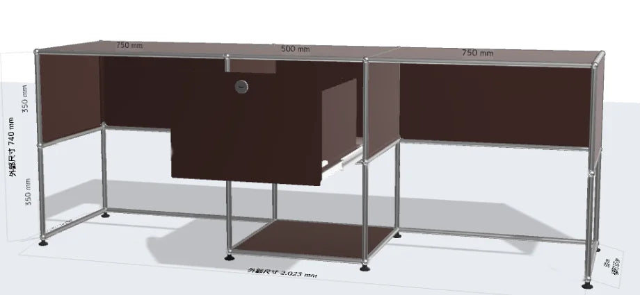Bigcityfur Modern Metal Corner TV Stand Storage Cabinet