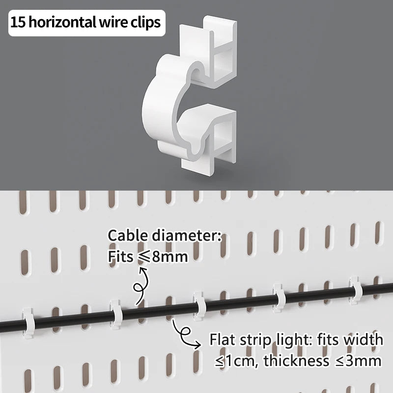 Wall Mounted Pegboard Organizer With Shelves For Desk Accessories