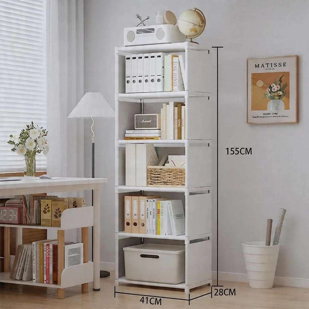 Multifunctional Storage Shelf Multi Layer Bookcase Living Room Organizer