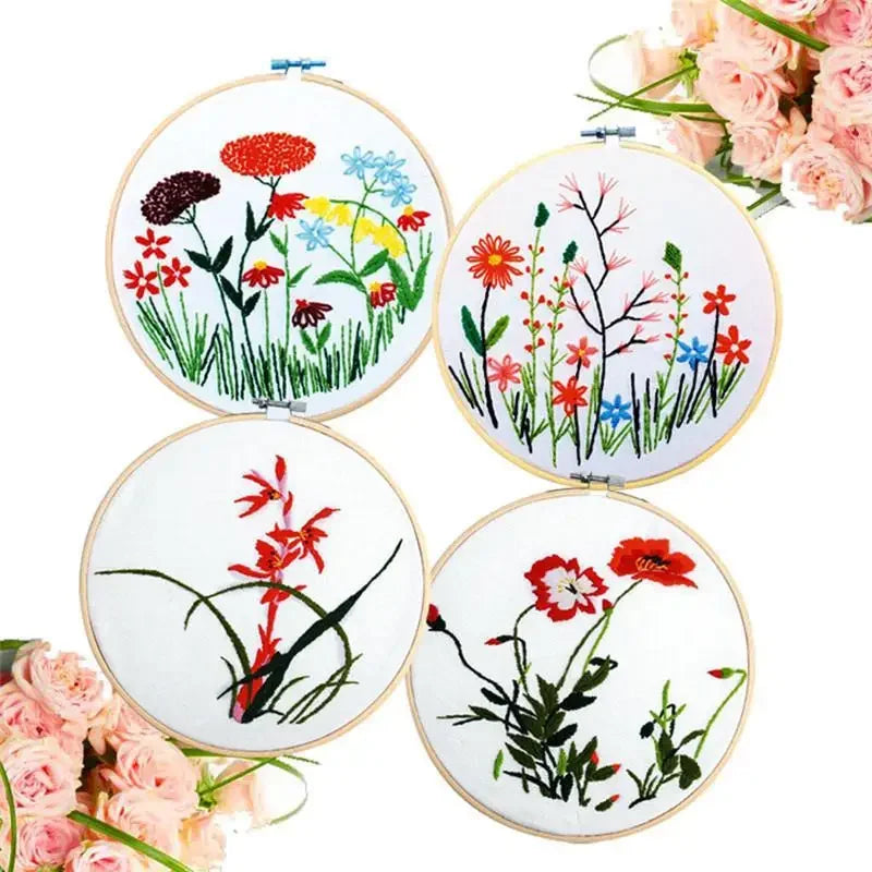 Wooden Embroidery Hoops Set Bamboo Frames For DIY Cross Stitch