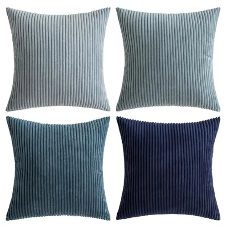 Modern Corduroy Farmhouse Throw Pillow Covers For Couch Decor