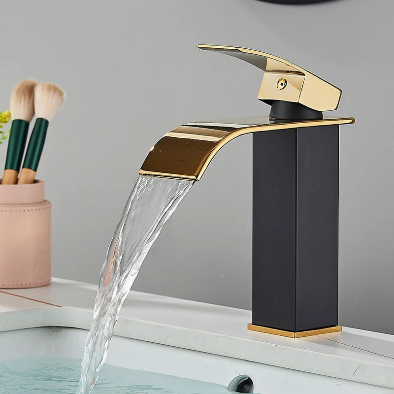 Saeuwtowy Single Handle Waterfall Bathroom Basin Faucet