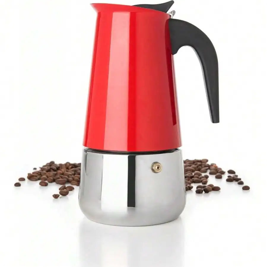 Xmsj Stainless Steel 6 Cup Moka Pot Stove Top Espresso Maker