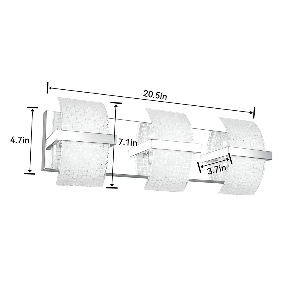 Modern Bathroom LED Wall Light Fixtures Over Mirror