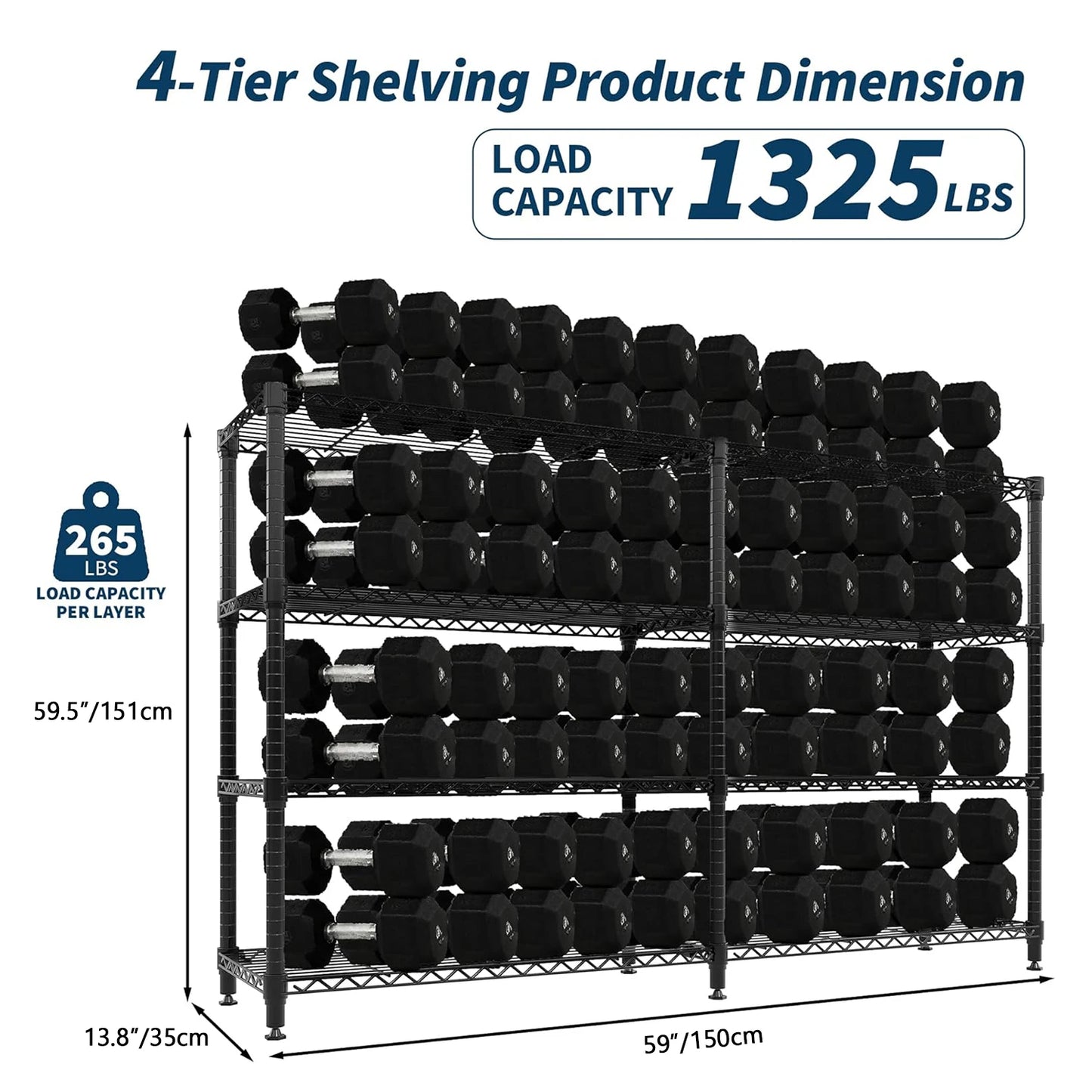TWISTER.CK Heavy Duty 5 Tier Metal Shelving Unit For Kitchen Garage