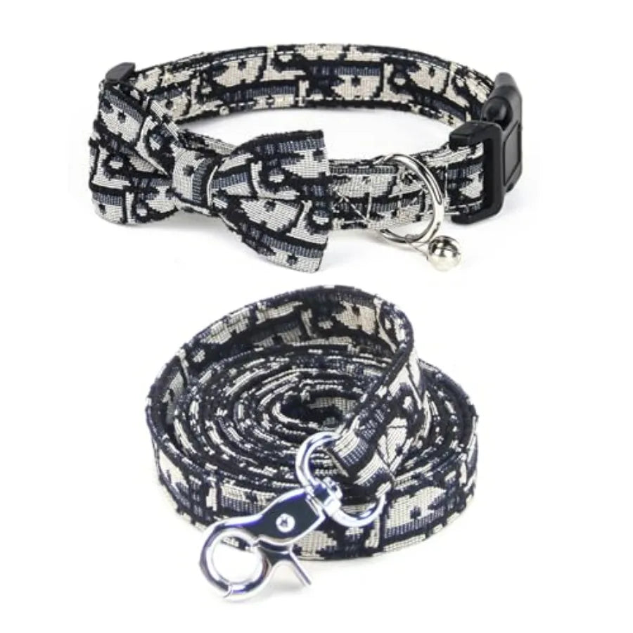 Dog Collar And Harness Set With Leash No Pull Easy Walking