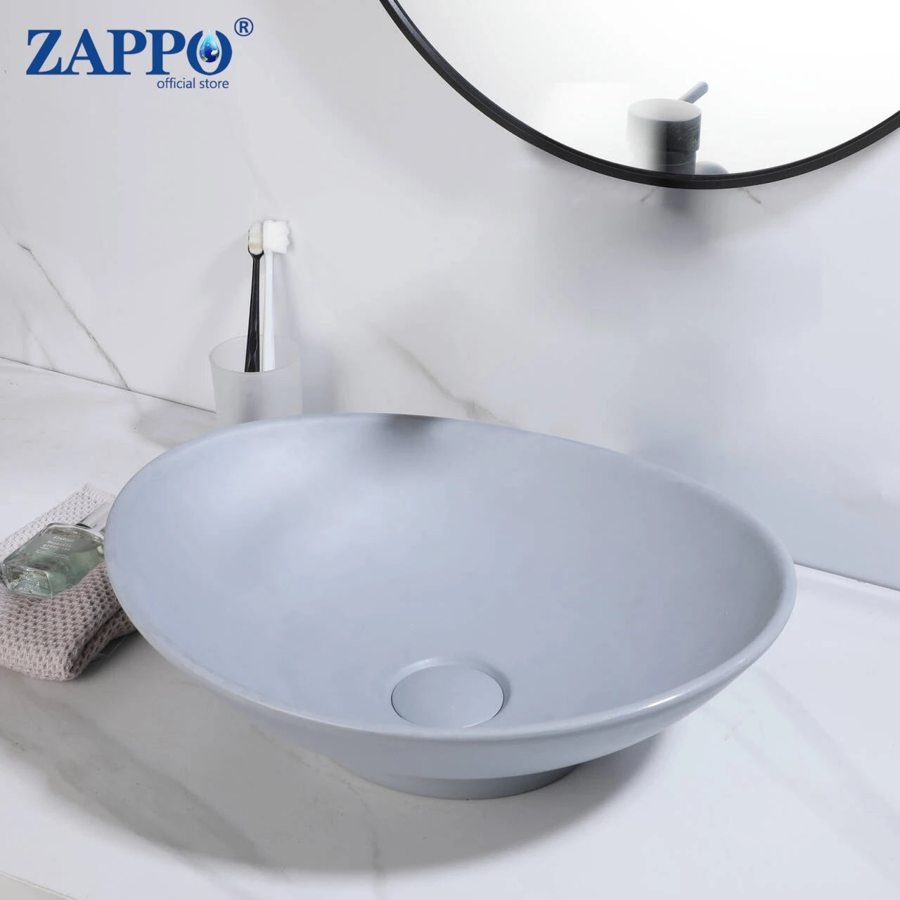 Mekkhalaa Stone Resin Above Counter Bathroom Vessel Sink