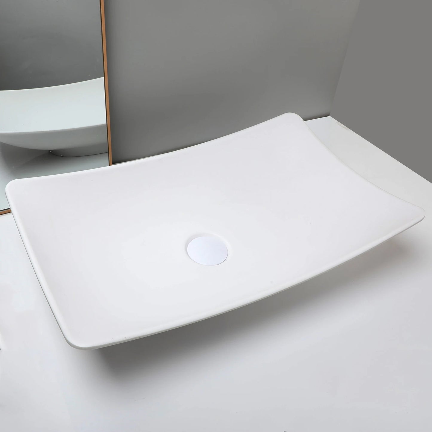 Mekkhalaa Stone Resin Above Counter Bathroom Vessel Sink