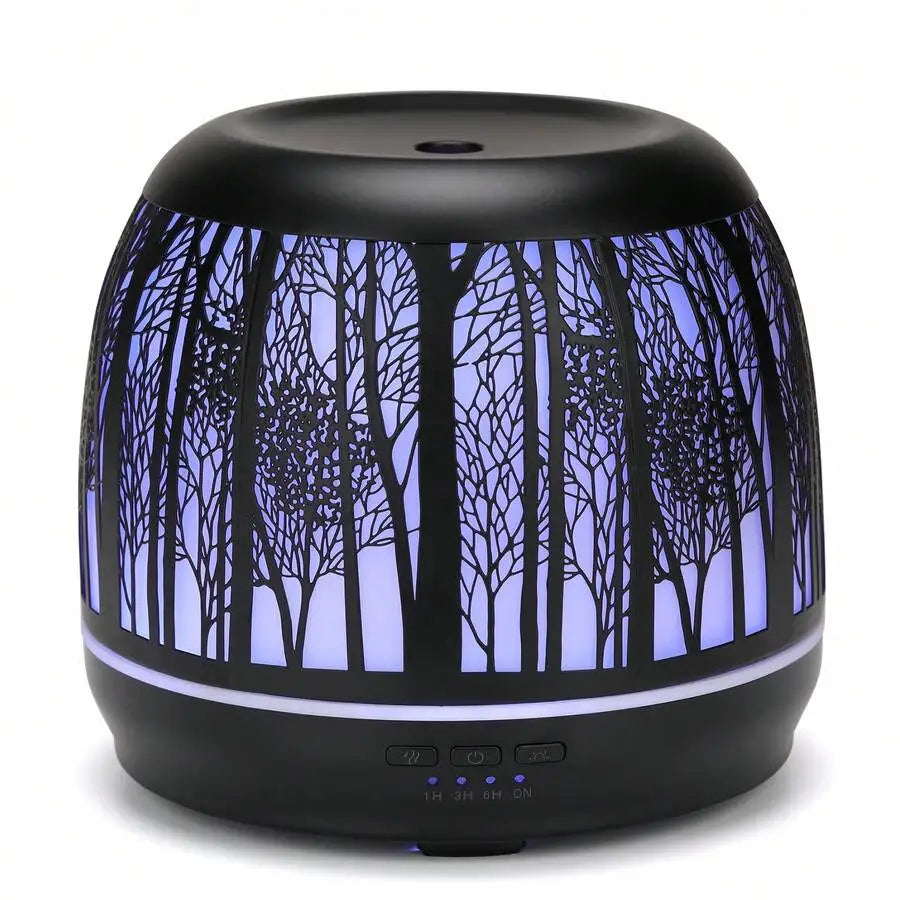 XMSJ Ultrasonic Essential Oil Diffuser Aluminum Alloy Seven Color Light