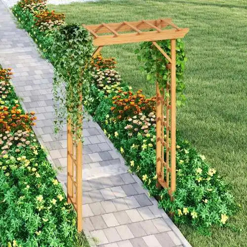 Wooden Arbor Wedding Arch Trellis Pergola For Garden Backyard