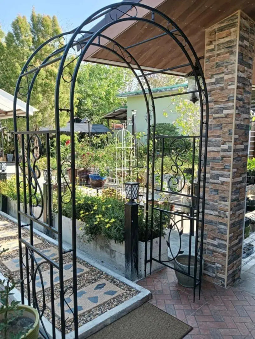 Heavy Duty Metal Garden Arbor Trellis for Climbing Plants Arch