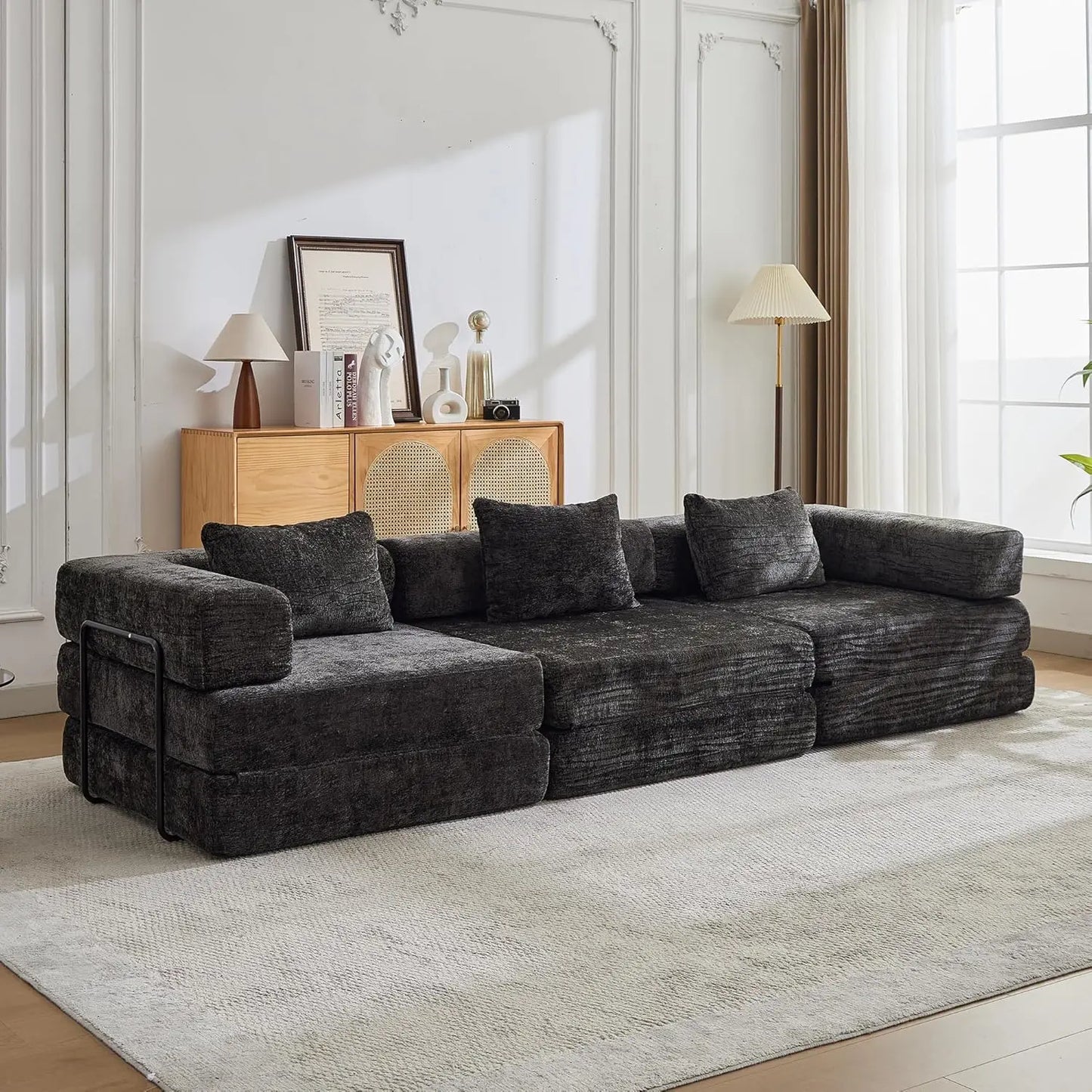 Convertible Sofa Bed With Pillows Corduroy Sleeper Sofa Frame
