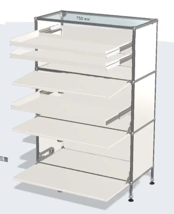 Bigcityfur Modern Metal Corner TV Stand Storage Cabinet