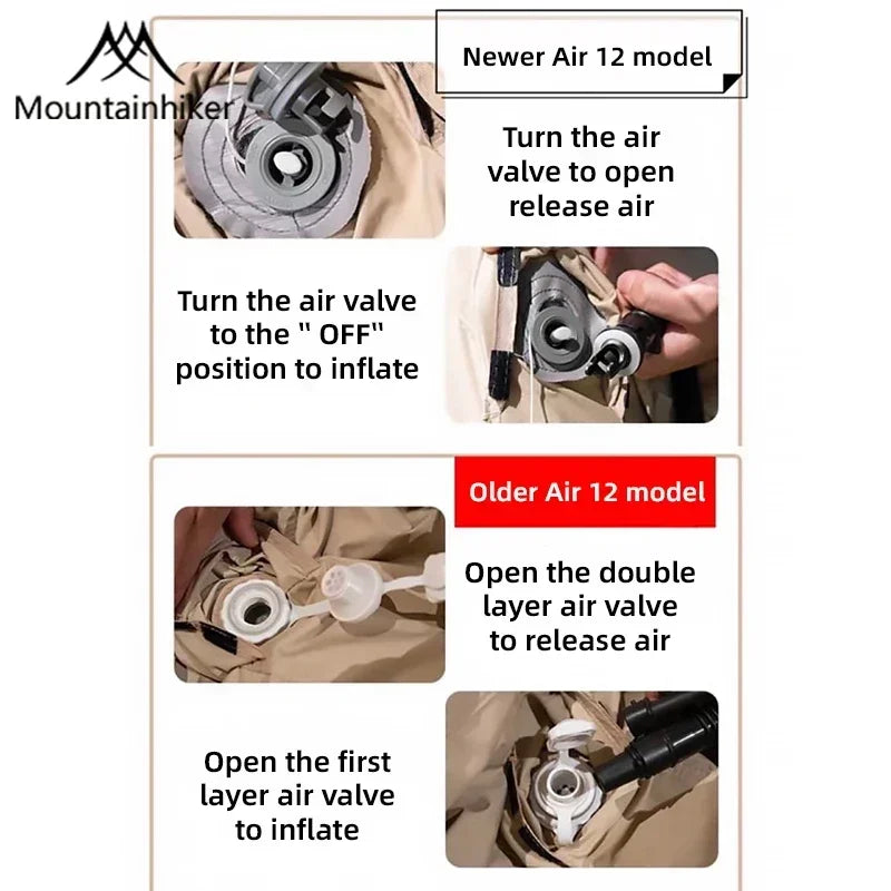 MOUNTAINHIKER Inflatable Camping Tent With Storage Bags And Air Pump