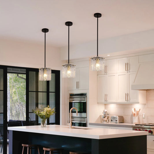 GreeLustr Crystal Glass Pendant Ceiling Lamp for Living Room