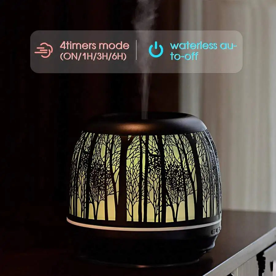XMSJ Ultrasonic Essential Oil Diffuser Aluminum Alloy Seven Color Light