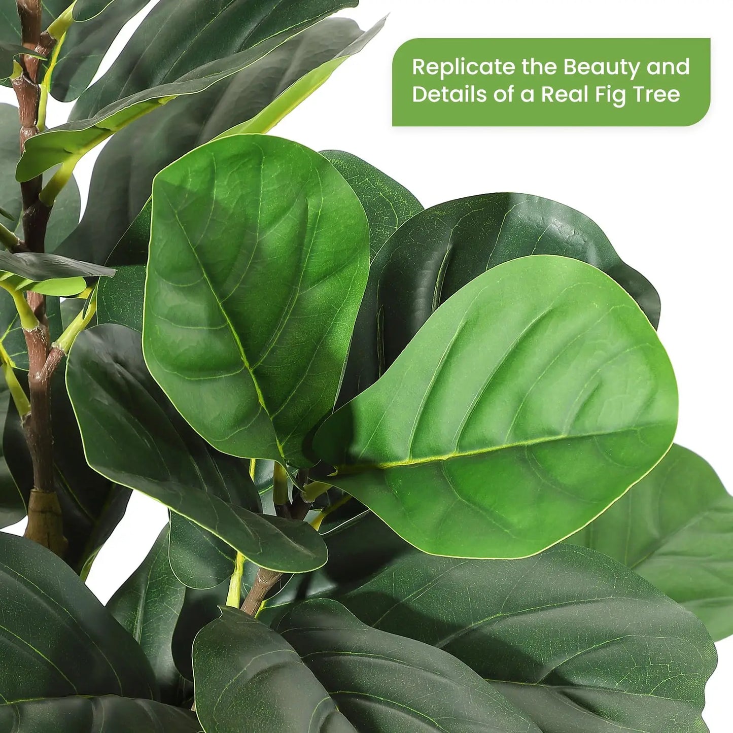Artificial Fiddle Leaf Fig Tree In Planter For Home Decor