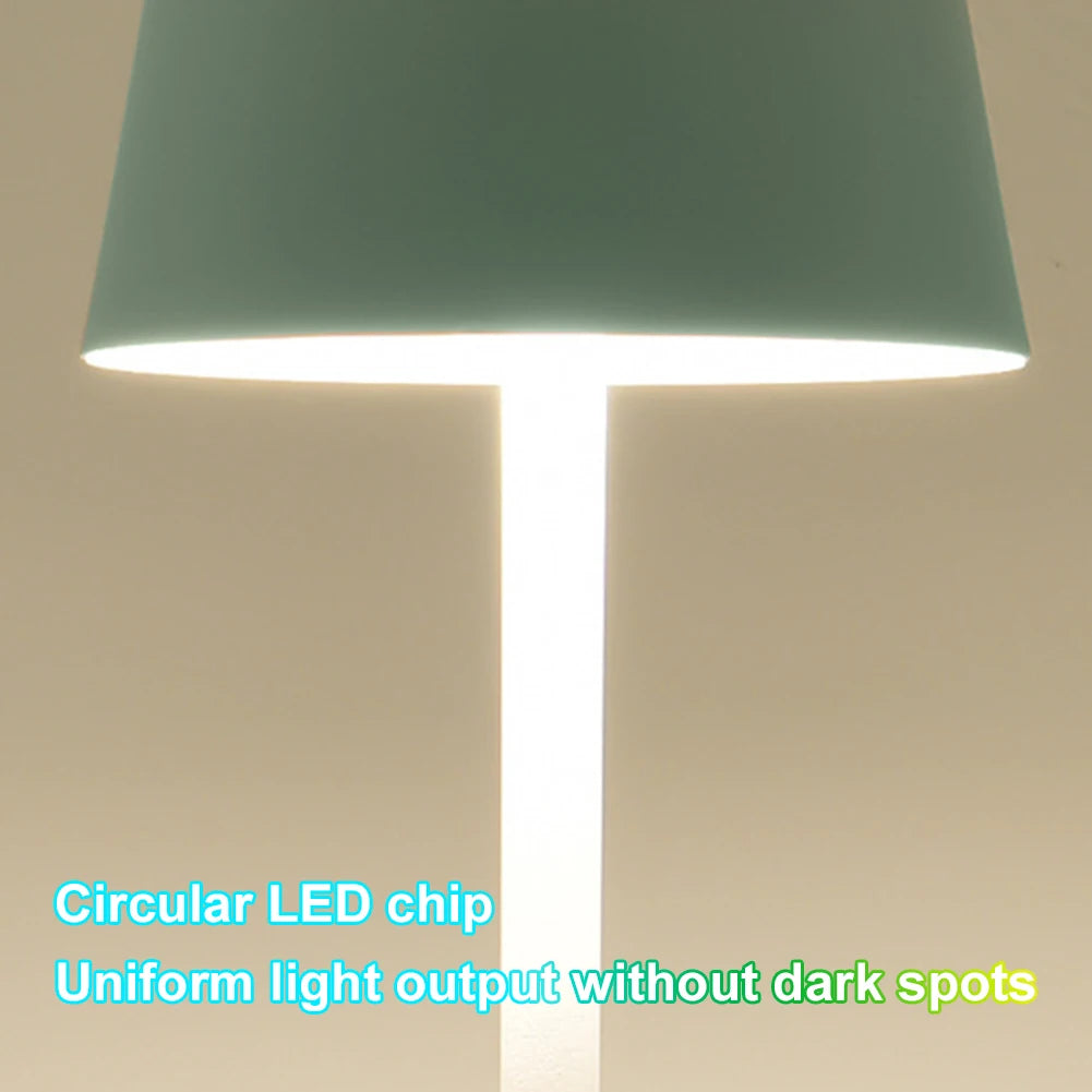 Cordless Table Lamp USB Rechargeable Stepless Dimmable Bar Restaurant Ambiance Wireless Lamp 3 Color Temperature IP54 Waterproof