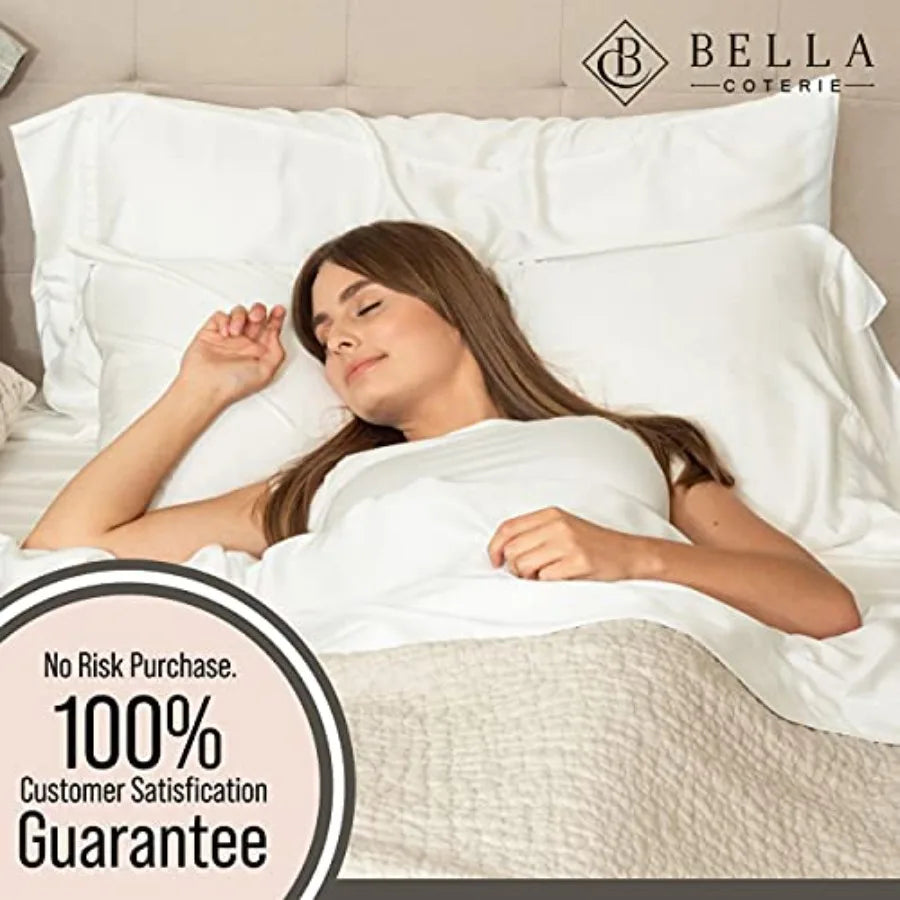 Bella Coterie Luxury Bamboo Viscose Sheet Set Ultra Soft Cooling For Sleepers