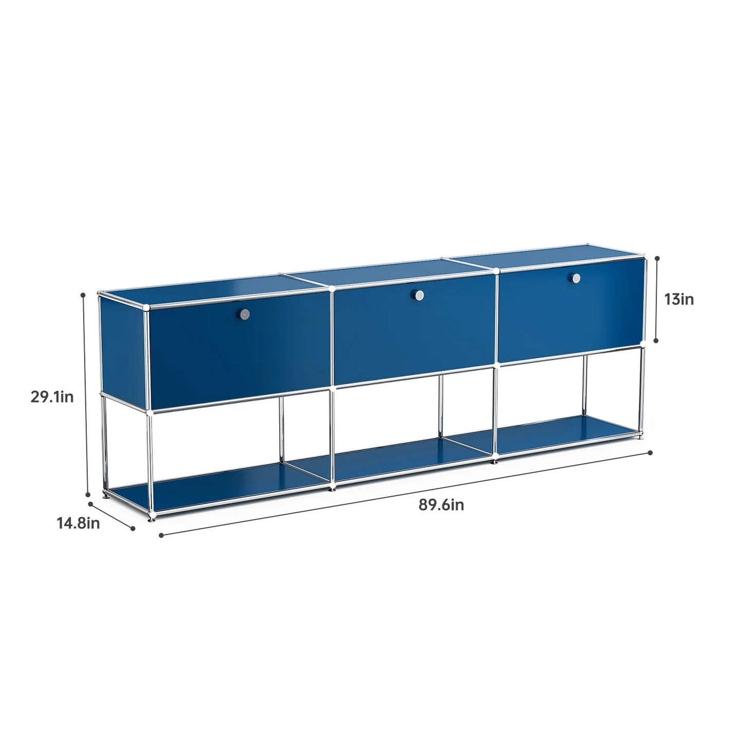 Metal Storage Cabinet TV Stand for Living Room and Office