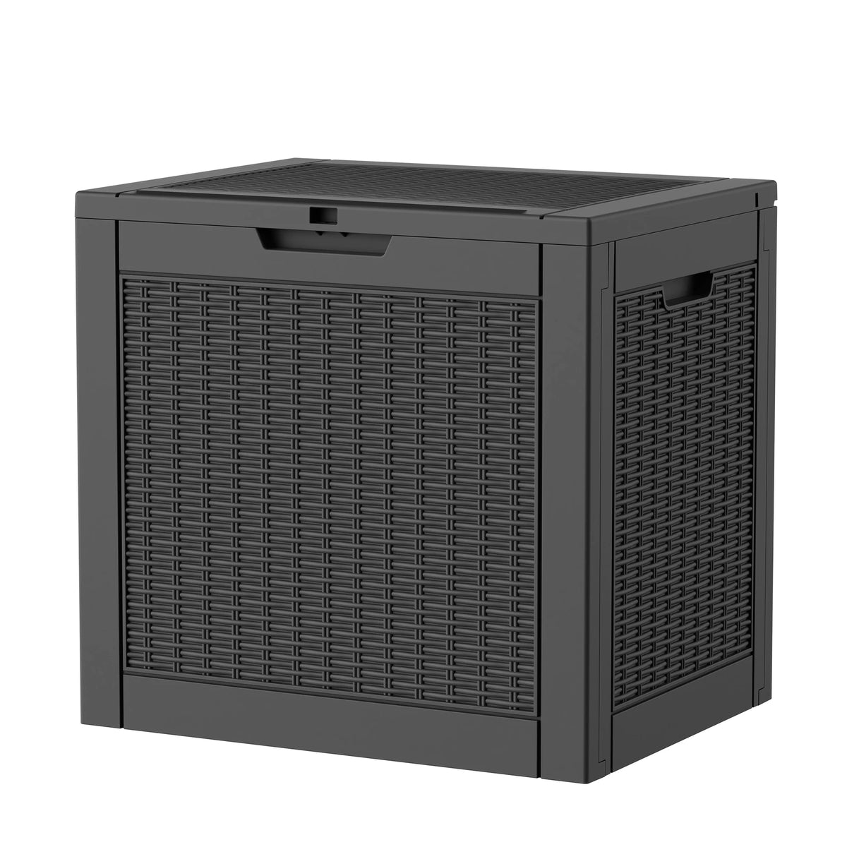 Weather Resistant Resin Outdoor Storage Chest With Lockable Lid
