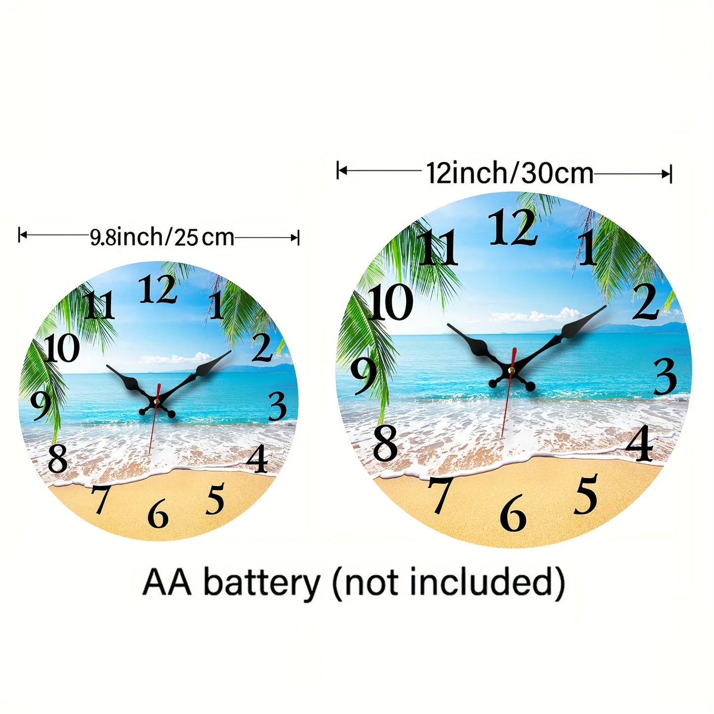 One Pack, Clock for Living Room Decoration, Wooden Round Craft Decorative Wall Clock, Bedroom Silent Clock Hanging Modern Table